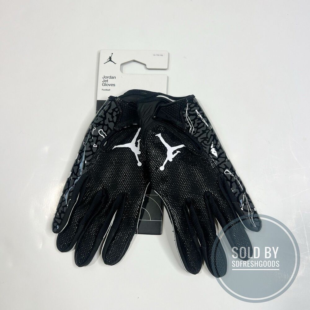 Nike Air Jordan Jet 7.0 Football Gloves Black DV4209-091 Size XL